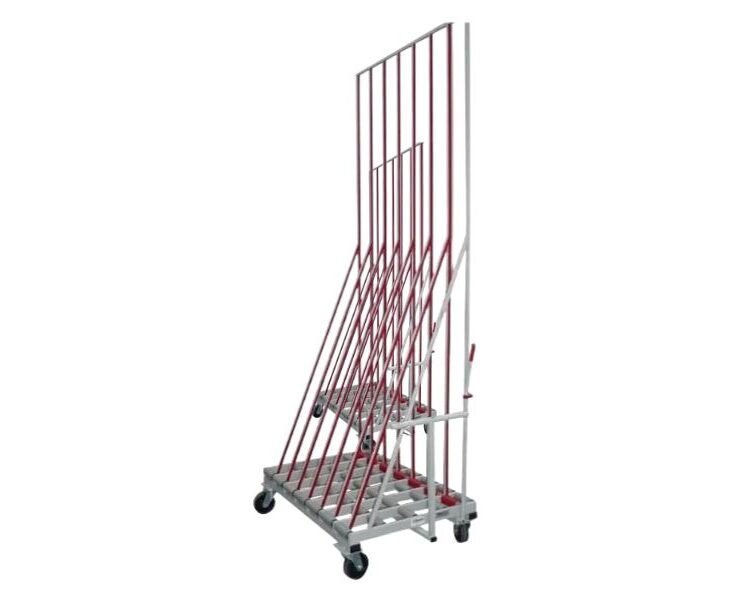 Chariot de stockage de vantaux de portes et châssis de fenêtres vitrés pour menuiserie industrielle – RU‑TFW