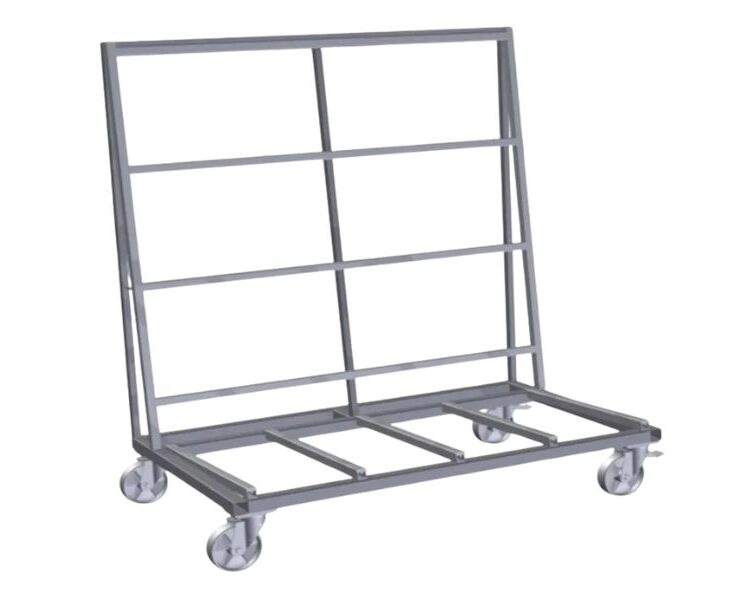 Chariot de transport pour menuiseries en atelier industriel – RU‑KW
