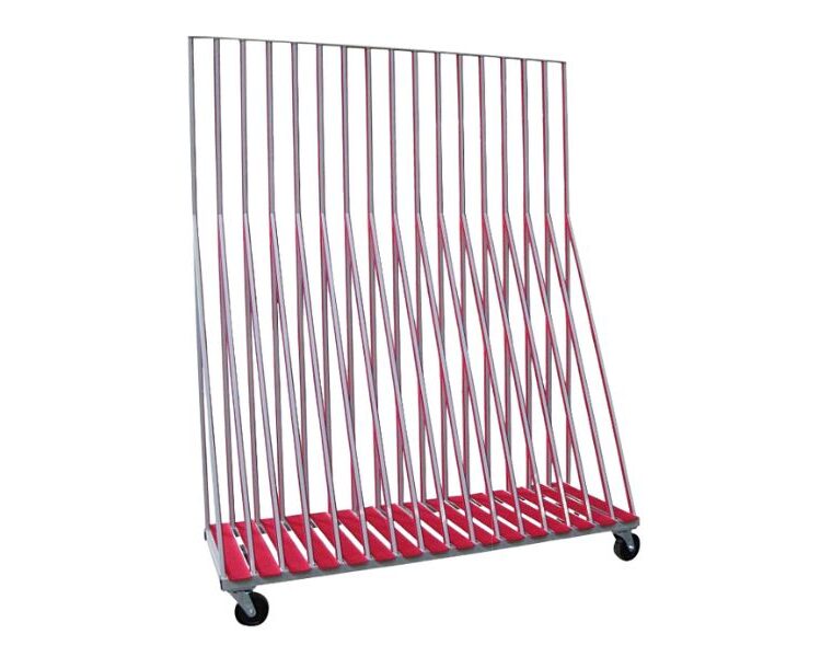 Chariot de transport et de stockage de cadres et vantaux pour menuiserie industrielle – RU‑FLW
