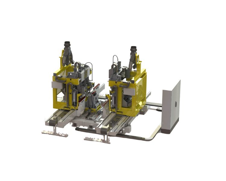 Entailleuse bi‑latérale UEBP pour l’usinage de profils aluminium, bois et PVC en menuiserie industrielle