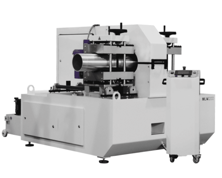 Machine MLW200 – Ponçage et finition de tubes de 30 à 205 mm Machine MLW200 pour le ponçage et la finition de tubes ronds, ovales et elliptiques de 30 à 205 mm sous arrosage