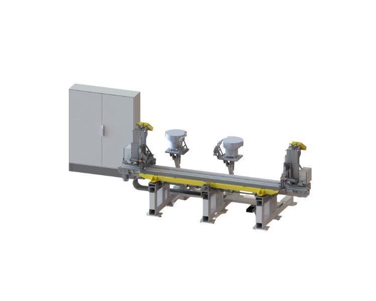 Machine FVC de pose automatique de clips pour menuiserie bois