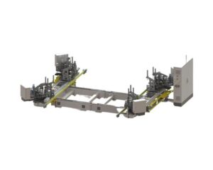 AS4 4-head crimping machine for the automatic assembly of aluminum frames in industrial joinery