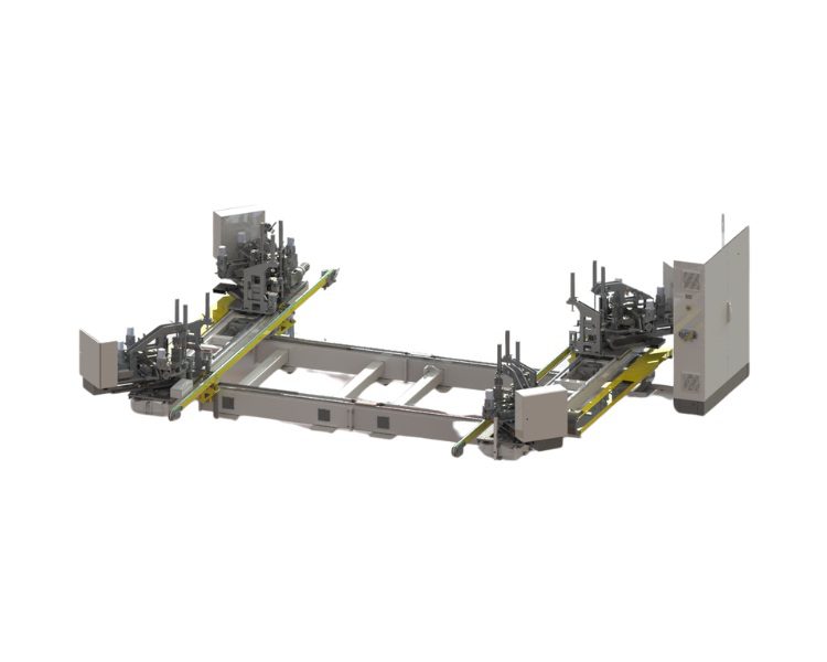 sertisseuse-4-tetes-alu-menuiserie-industrielle-as4 Sertisseuse 4 têtes AS4 pour l’assemblage automatique de cadres aluminium en menuiserie industrielle