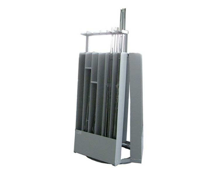 pivoting storage rack with cremone bolts - ru-bsl Rotating storage rack for cremone bolt hardware - RU-BSL
