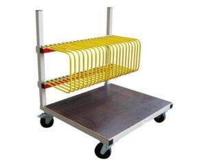 Glazing trolley with adjustable combs - RU-GW-SKG