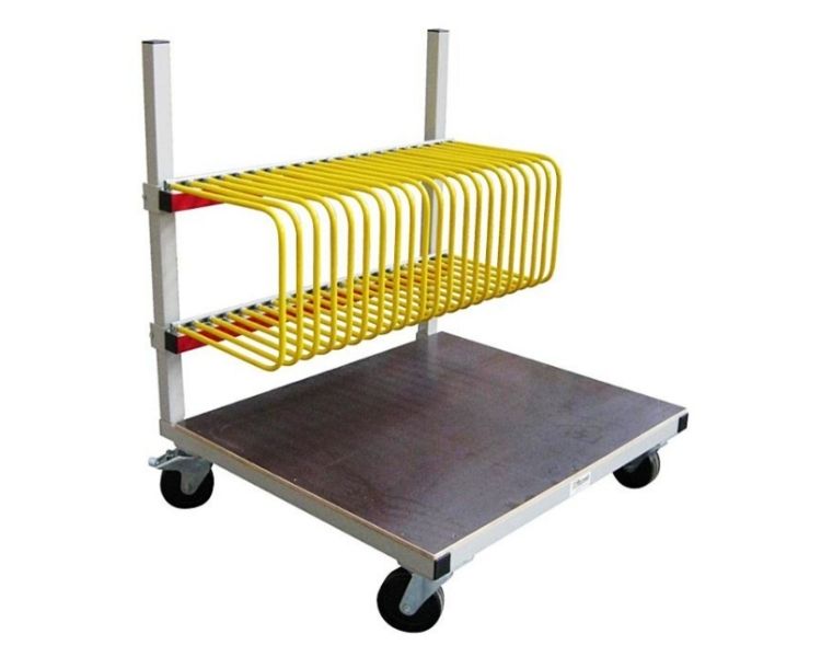 adjustable glazing comb trolley ru-gw-skg Glazing trolley with adjustable combs - RU-GW-SKG
