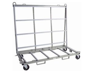 Single-sided trestle trolley for transporting chassis in workshops and by truck - RU-KW-S