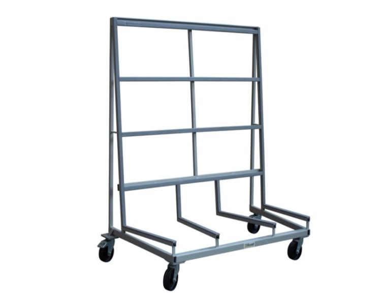 single-sided stackable transport trestle trolley - empty - ru-kwi Single-sided transport trestle trolley. Stackable when empty - RU-KWI