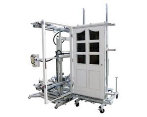 Tilting assembly table and hinge station for door leaves - RU-MKS